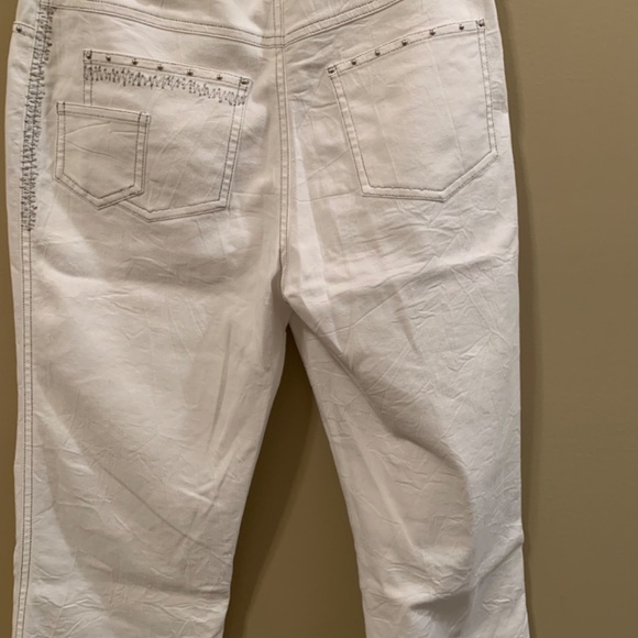 WHITE CROPPED LUCIEN DAUNCIS COLLECTION PANTS - SIZE 27 (4) - Picture 6 of 10